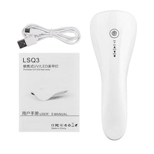 Load image into Gallery viewer, 2 In 1 Mini Nail Eyelash Dryer 3 UV LED Lamp Timer Auto Sensor For Drying Gel Polish Rechargeable Quick-drying Nail Art Lamp