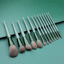 Load image into Gallery viewer, 13pcs Wooden Conical Makeup Brushes Set Long Bronzer Sculpting Highlight Eyeshadow Eyeliner Brow Lip Cosmetic Kit