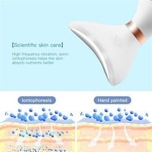 Load image into Gallery viewer, Electric Neck Massager LED Photo Neck Wrinkles Removal Lifting Beauty Device Portable Warm Massage Micro Current Machine (White)