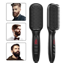 Load image into Gallery viewer, Pro Hair Straightener Hot Comb LCD Heating Electric Male Brush Straighten Hair Style Anti Static Ceramic Ionic Hair Brush For Men