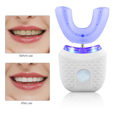 Load image into Gallery viewer, 360 Degrees Automatic Electric Toothbrush Rechargeable Ultrasonic U-Type Blue light Tooth Whitening Toothbrush
