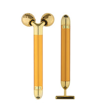 Load image into Gallery viewer, 24k Gold Energy Beauty Bar Facial Face Massager 3D Roller Electric Sonic Energy & T Shape Arm Eye Nose Head Massager Face Lift