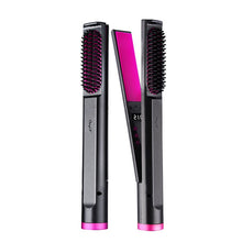 Load image into Gallery viewer, 3 In 1 Professional Hair Straightener Curler Comb Flat Plate Iron LED Display 12 Gears Temperature Straigtening Styling Brush