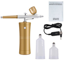 Load image into Gallery viewer, Rechargeable Face Spary Airbrush Kit Compressor Spray Pump Dual Action Handheld Airbrush for Makeup