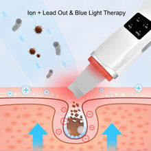 Load image into Gallery viewer, Ultrasonic Skin Scrubber Deep Cleaning Face Scrubber Vibrating Facial Cleansing Skin Spatula Peeling Beauty Instrument Device