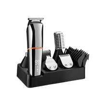 Load image into Gallery viewer, Waterproof Rechargeable Hair Clippers for Men Body Mustache Nose Hair Groomer Cordless HairTrimmer 6 in 1 Grooming Kit