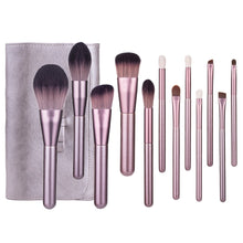 Load image into Gallery viewer, 12pcs Hight Quality Makeup Brushes Set Foundation Blending Face Powder Blush Eye Shadow Make Up Brush with Leather Bag