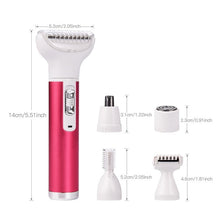 Load image into Gallery viewer, 5 in 1 Women Epilator Female Eyebrow Trimmer Lady Shaver For Hair Removal Shaving Machine Face depilador Bikini Depilatory
