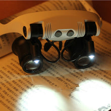 Load image into Gallery viewer, Magnifier Glass Adjustable Double Light Loupe Microscopes Jewelery Precision Parts Watch Repair Illumination Magnifying Glasses