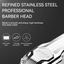 Load image into Gallery viewer, Professional Barber Electric Metal Housing Hair Clipper Rechargeable Hair Trimmer For Men Beard Hair Cutter Machine