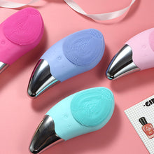 Load image into Gallery viewer, Mini Electric Facial Cleansing Brush Sonic Face Cleaner Deep Pore Cleaning Skin Massager Face Cleansing Brush Device