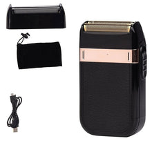 Load image into Gallery viewer, Portable Man's Electric Shaver Rechargeable Razor Foil Shaver Beard Trimmer Face Care Shaving Machine For Men (Black)
