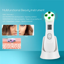 Load image into Gallery viewer, Multifunctional EMS Electroporation Professional Beauty Instrument RF Radio Facial Skin Care Frequency Beauty Massager Device (White)