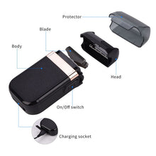 Load image into Gallery viewer, Portable Man's Electric Shaver Rechargeable Razor Foil Shaver Beard Trimmer Face Care Shaving Machine For Men (Black)