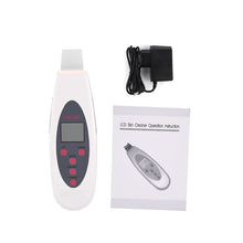 Load image into Gallery viewer, Ultrasonic Skin Scrubber Deep Face Cleaning Machine Remove Dirt Blackhead Peeling Lifting Massager + Nano Facial Steamer Sprayer
