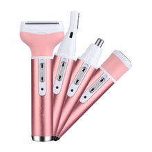 Load image into Gallery viewer, Portable 4in1 Multi-Functional Lady Women Rechargeable Shaver Eyebrow Shaping Nose Ear Hair Removal Device Armpit Razor