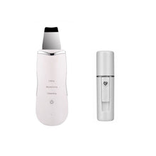Load image into Gallery viewer, Ultrasonic Skin Scrubber Skin Peeling Extractor Facial Deep Cleaning Beauty Device + Skin Rejuvenation Nano Face Mist Steamer