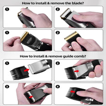 Load image into Gallery viewer, Professional Hair Clipper Men Barber Rechargeable Beard Trimmer Ceramic Blade Hair Cutting Machine Low Noise Haircut Adults Kids