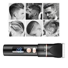 Load image into Gallery viewer, Portable Electric Hair Clipper Rechargeable Trimmer Titanium Ceramic Blade Salon Men Hair Cutting Barber Machine LCD Display