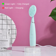 Load image into Gallery viewer, Ultrasonic Facial Cleansing Rechargeable Vibration Face Cleaning Brush Face Washing Pore Clean Massager Skin Care Tool