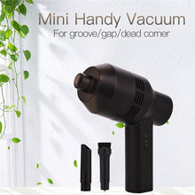 Load image into Gallery viewer, Mini Portable Car Handheld Vacuum Cleaner Cordless USB Rechargeable Vacuum Cleaner Keyboard Home Office Car Cleaning Machine (Black)