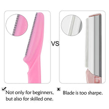 Load image into Gallery viewer, 100PCS Eyebrow Shaper Portable Shaver Eye Brow Trimmer Shaping Scissors Cutter Woman Face Blade Shaper Hair Remover Makeup Tool