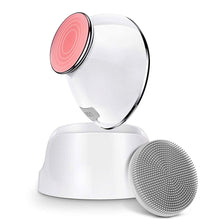 Load image into Gallery viewer, Electric Heating Facial Cleansing Brush 2 in 1 Heated Massager&Sonic Vibrating,Facial Cleanser Brush for Skin Exfoliation