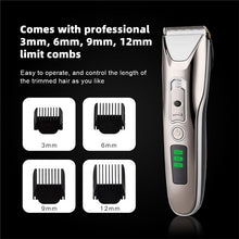 Load image into Gallery viewer, Professional Men's Hair Clippers Led Display Hair Trimmer Barber Haircut Ceramic Blade Shaver USB Rechargeable Razor Machine