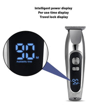 Load image into Gallery viewer, Professional Men Hair Clipper Electric Hair Trimmer Kit LED Display Hair Cutting Blade Rechargeable Machine Hair Styling