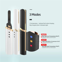 Load image into Gallery viewer, Electric Heated Eyelash Curler Portable Pen 40s Quick Heating USB Rechargeable Long Lasting Natural Eyelash Curler Makeup Tools