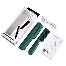 Load image into Gallery viewer, 2-in-1 Hair Straightener Tourmaline Ceramic Hair Curler Brush Hair Comb Straighteners Curling Hair Iron Hair Styler Tool