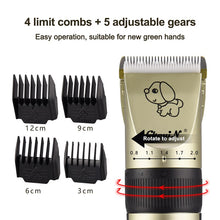 Load image into Gallery viewer, Electric Hair Clipper For Pet Hair Cutting Low Noise Ceramic Blade Hair Trimmer Dog Cat Rabbit Hair Removal Machine