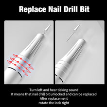 Load image into Gallery viewer, New Rechargeable Electric Cordless Nail Drill Machine 35,000 RPM & UV Gel Nail Dryer Lamp Salon Expert Nail Art Manicure Tools
