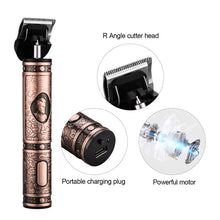 Load image into Gallery viewer, Electric Hair Clipper USB Rechargeable Men's Bread Trimmer 0Mm Bald Portable Haircut Steel Blade Cordless Shaver Hair Cutting
