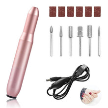 Load image into Gallery viewer, USB Electric Nail File Nail Sander Professional Nails Manicure Machine Manicure Pedicure Kit for Salon and Home Nail Art Tools