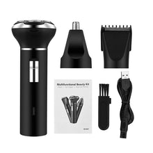 Load image into Gallery viewer, 3 In 1 Electric Hair Shavers For Men Nose Beard Ear Trimmer Hair Clippers 3D Floating Blade Hair Cutter Razor Machine