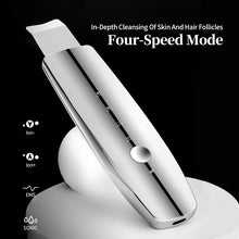 Load image into Gallery viewer, EMS Ultrasonic Skin Scrubber Face Spatula LED Red Blue Photon Massager Facial Shovel Deep Cleansing Anti-wrinkle Lifting Tool
