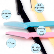 Load image into Gallery viewer, 100Pcs Eyebrow Blade Woman Face Shaver Eye Brow Trimmer Blades Cutting Safety Hair Removal Cutter Portable Makeup Beauty Tools
