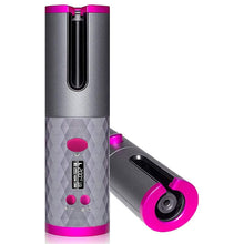 Load image into Gallery viewer, Wireless Automatic Hair Curler Rechargeable Ceramic Curling Iron Hair Waver Auto Rotating Tongs LCD Display Curly Styling Tools