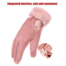Load image into Gallery viewer, Women Full Finger Gloves USB Charging Heating Gloves 3D Ergonomics Ladies Warming Gloves Outdoor Cycling Electric Gloves
