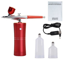 Load image into Gallery viewer, Rechargeable Face Spary Airbrush Kit Compressor Spray Pump Dual Action Handheld Airbrush for Makeup