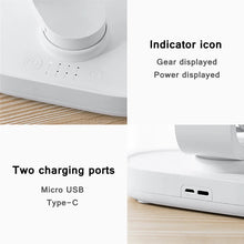 Load image into Gallery viewer, 4000mAh Rechargeable Air Cooling Ventilator Electric USB Auto Rotation Desktop Fan 4 Speed Wind Silent Portable for Home Office