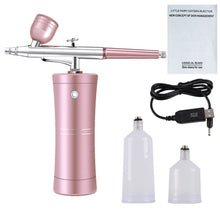 Load image into Gallery viewer, Rechargeable Face Spary Airbrush Kit Compressor Spray Pump Dual Action Handheld Airbrush for Makeup