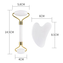 Load image into Gallery viewer, GuaSha Massage Roller Scraper Natural Rose Quartz Face Lifting Body Massager Gouache Relaxation Anti Wrinkle Beauty Tool