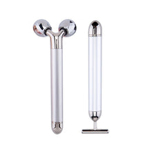 Load image into Gallery viewer, 24k Gold Energy Beauty Bar Facial Face Massager 3D Roller Electric Sonic Energy & T Shape Arm Eye Nose Head Massager Face Lift