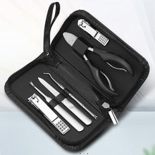 Load image into Gallery viewer, 6Pcs/lot Manicure Set Pedicure Sets Nail Clipper Stainless Steel Professional Nail Cutter Tools with Travel Case Kit