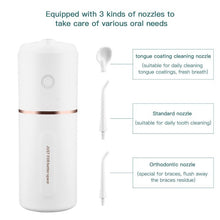 Load image into Gallery viewer, 280ML Water Tank Dental Oral Irrigator USB Rechargeable Water Jet Flosser Portable IPX7 Waterproof Teeth Cleaner Machine