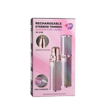 Load image into Gallery viewer, 2 In 1 Electric Eyebrow Trimmer Female Women Epilator Eye Brow Lip Hair Removal Mini Painless Face Whole Body Shaver