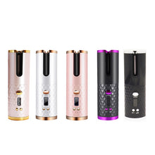 Load image into Gallery viewer, Wireless Automatic Hair Curler Rechargeable Ceramic Curling Iron Hair Waver Auto Rotating Tongs LCD Display Curly Styling Tools