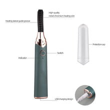 Load image into Gallery viewer, Beauty Makeup Heated Eyelash Curler Rechargeable Long Lasting Natural Curling Portable Pen Quick Heating Eye Lash Ironing Comb
